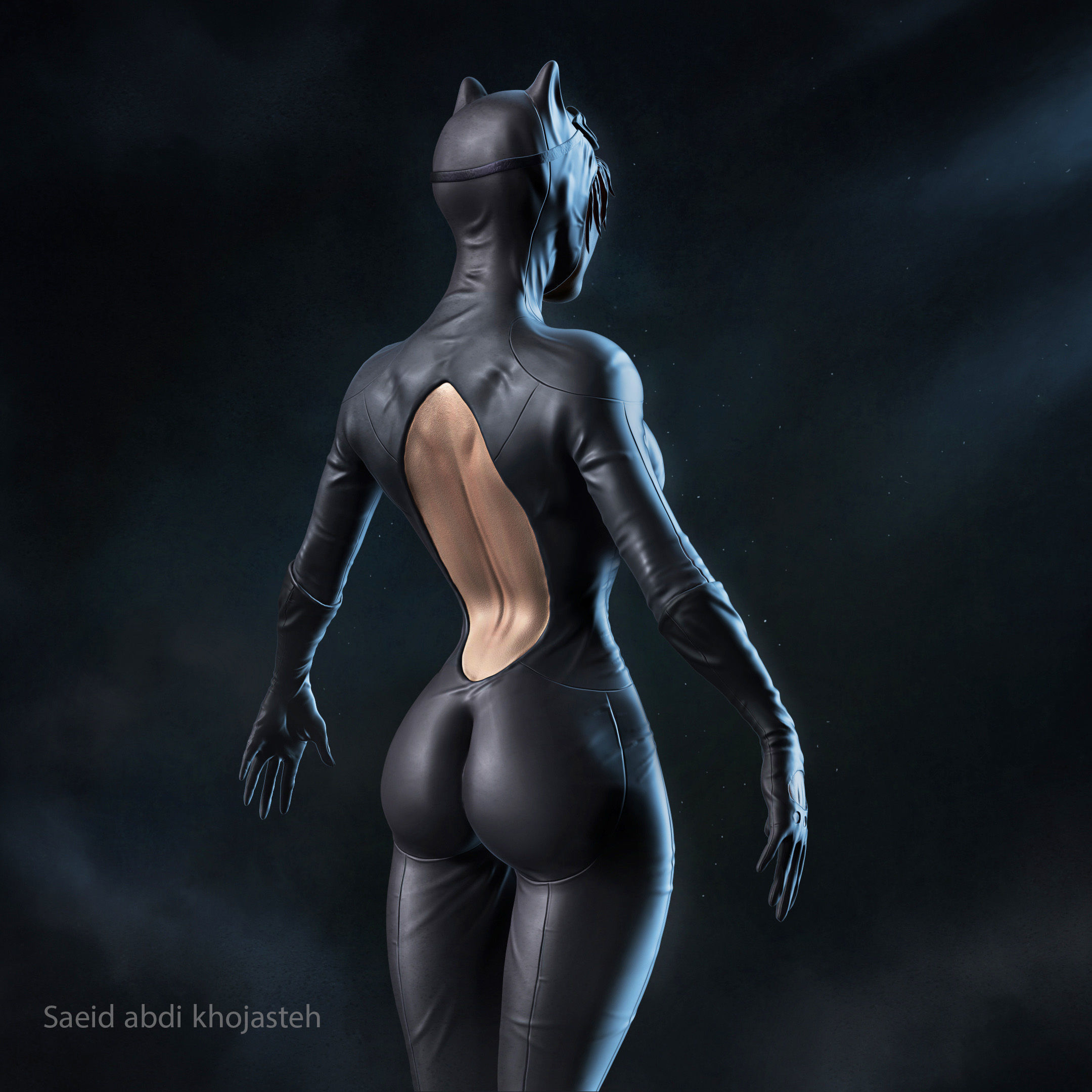 Catwoman character zbrush 3D model_3