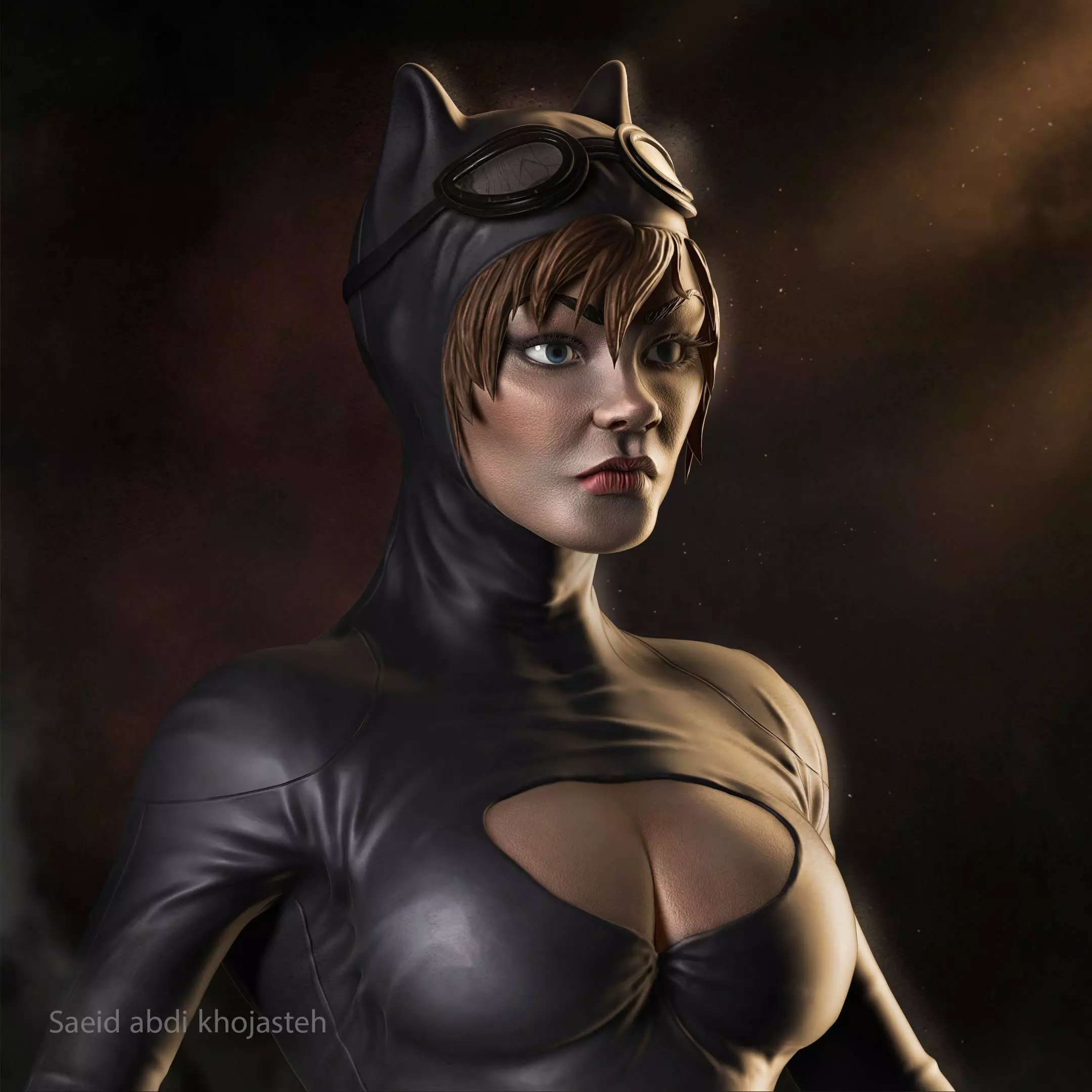 Catwoman character zbrush 3D model_0