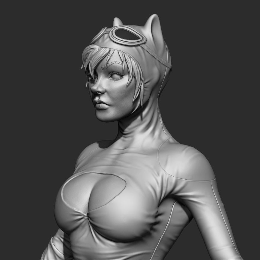Catwoman character zbrush 3D model_5