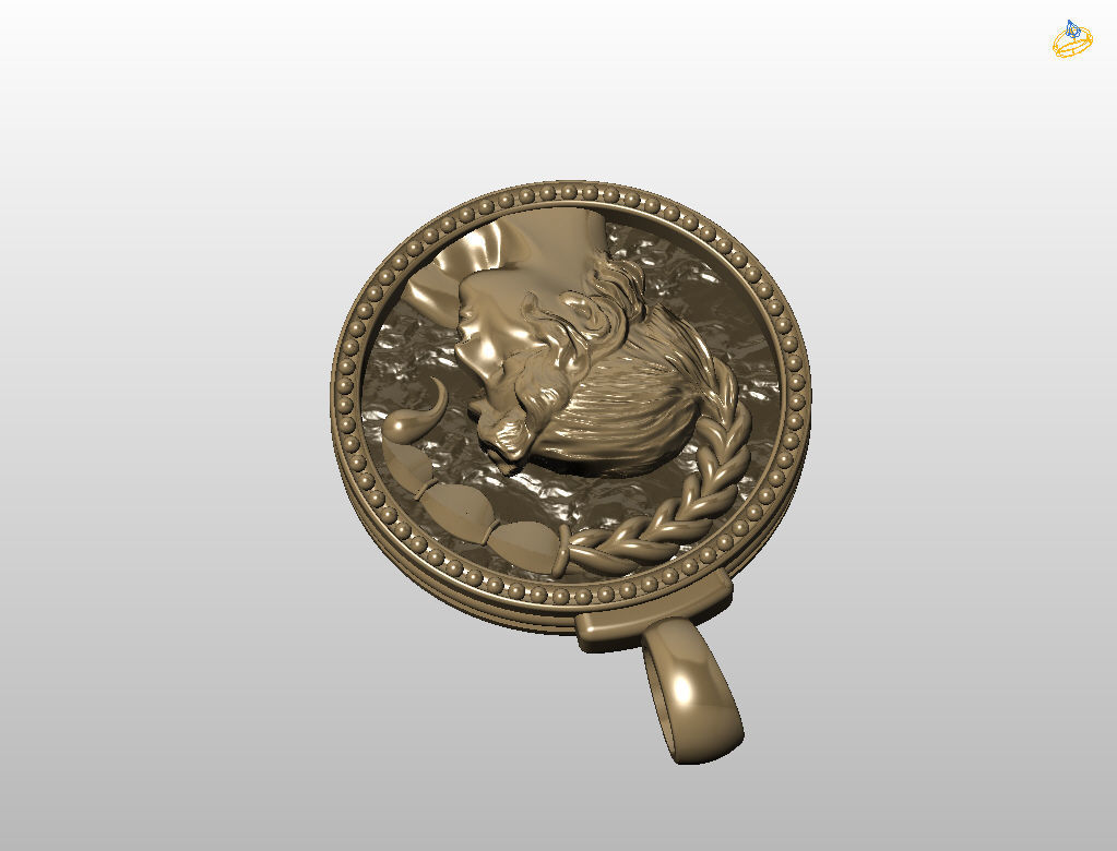 Horoscope Zodiac sign Scorpio pendant 3D print model_30