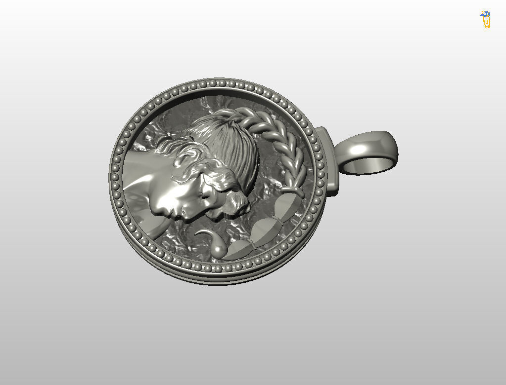 Horoscope Zodiac sign Scorpio pendant 3D print model_9