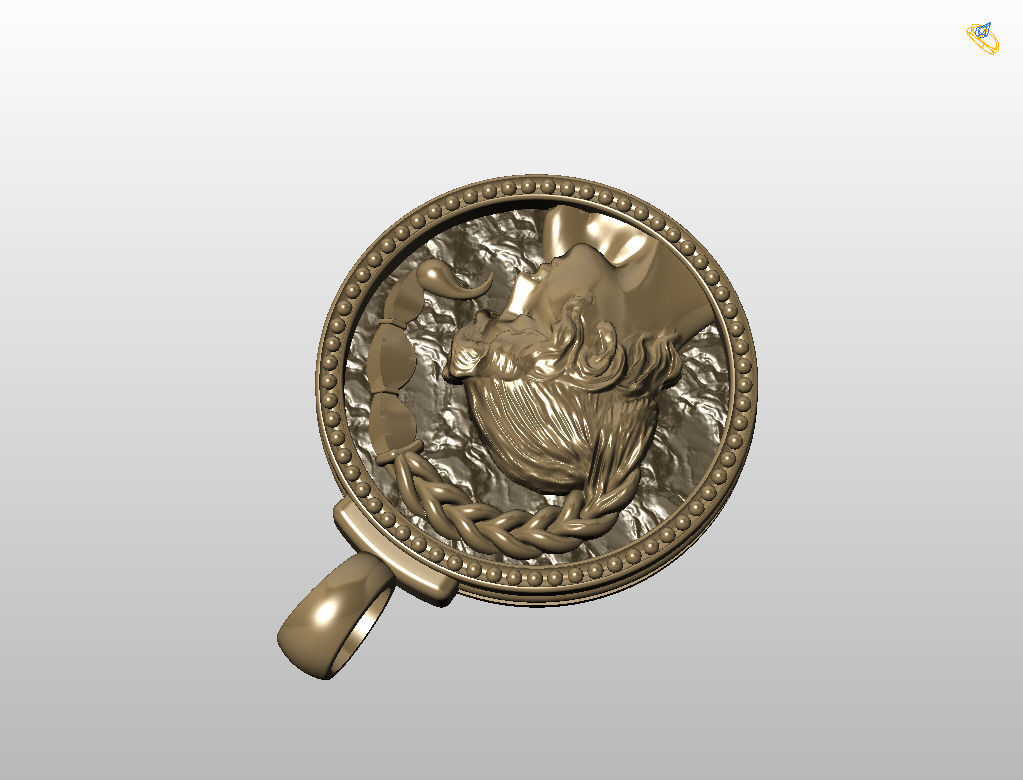 Horoscope Zodiac sign Scorpio pendant 3D print model_28