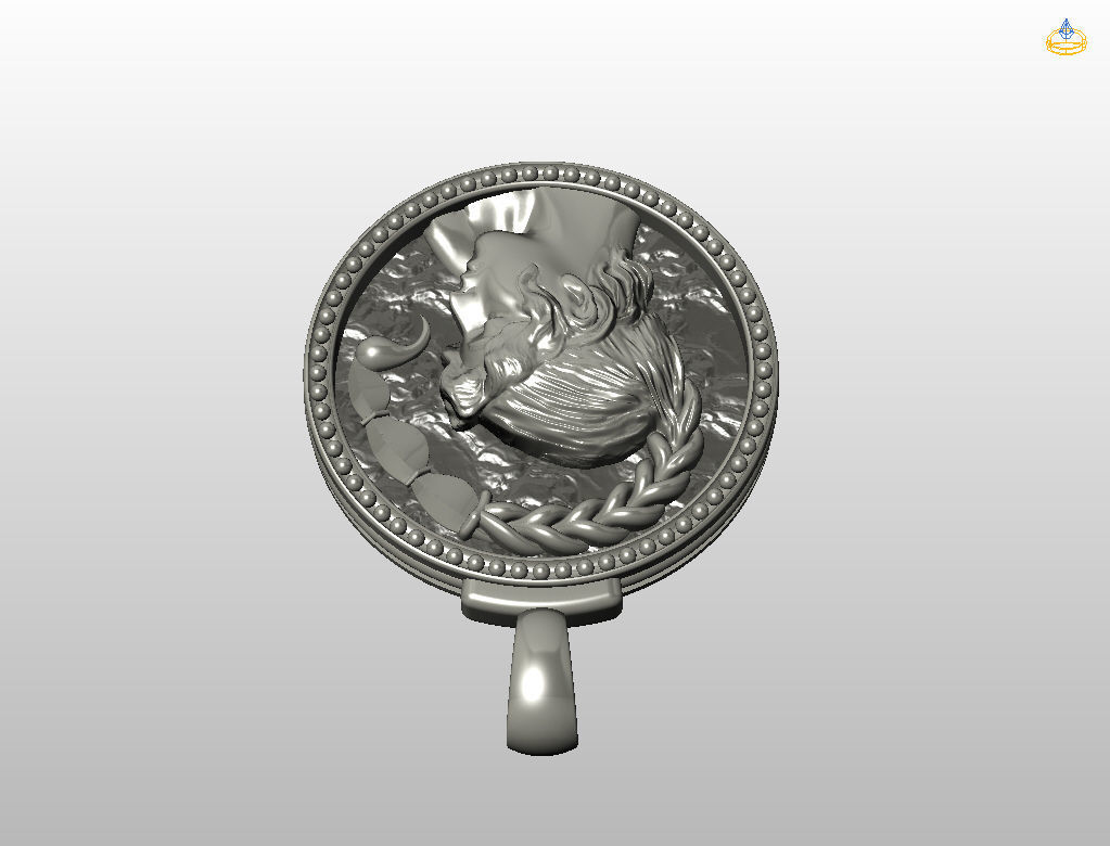 Horoscope Zodiac sign Scorpio pendant 3D print model_13