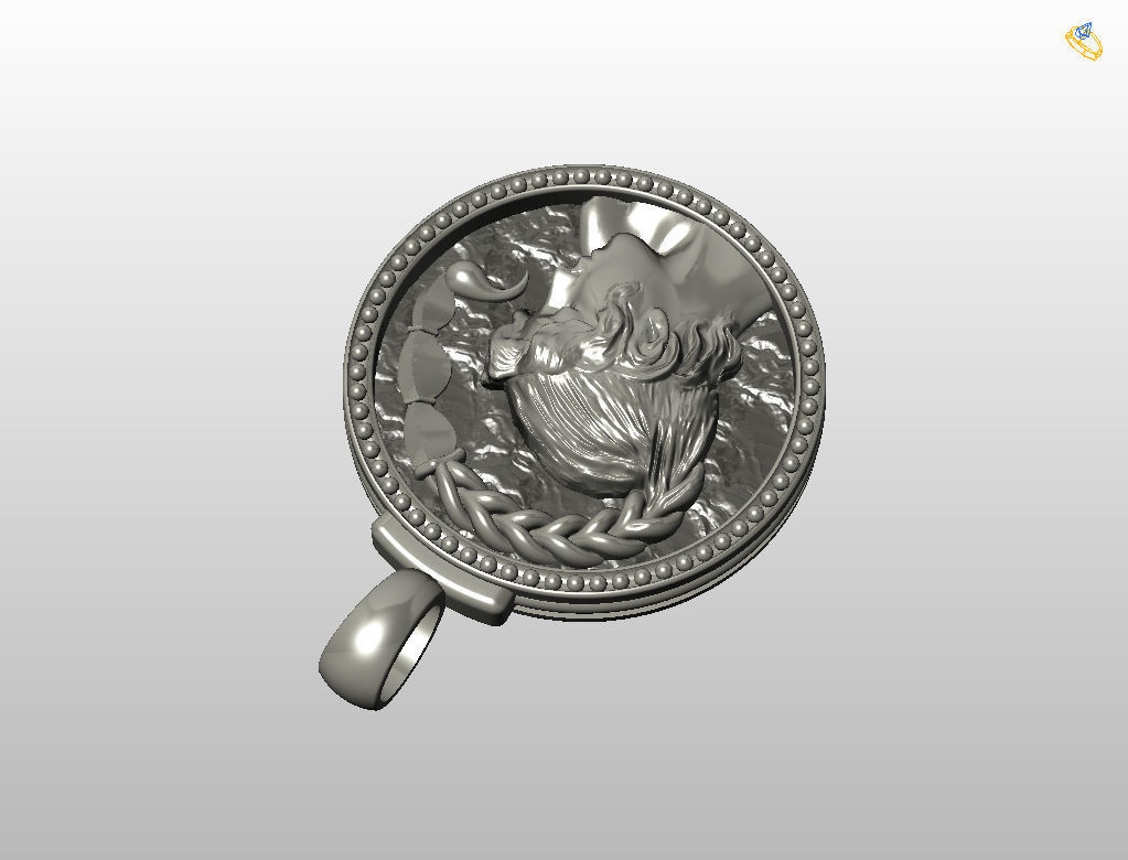 Horoscope Zodiac sign Scorpio pendant 3D print model_14