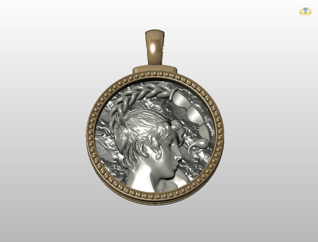 Horoscope Zodiac sign Scorpio pendant 3D print model_35
