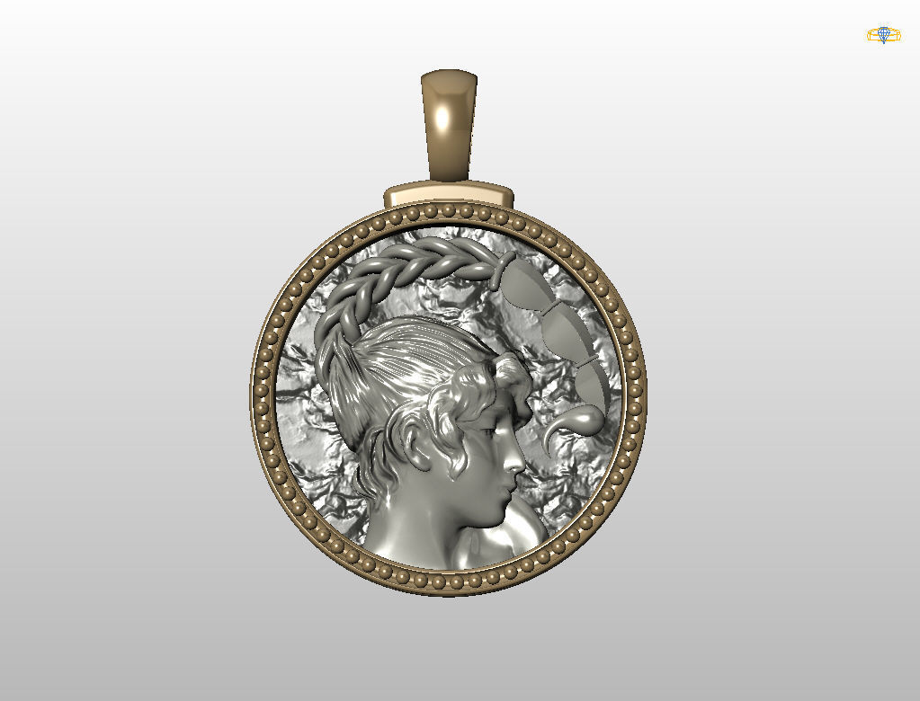 Horoscope Zodiac sign Scorpio pendant 3D print model_34