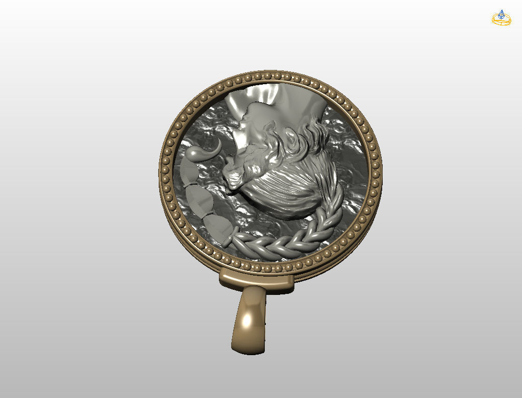 Horoscope Zodiac sign Scorpio pendant 3D print model_41