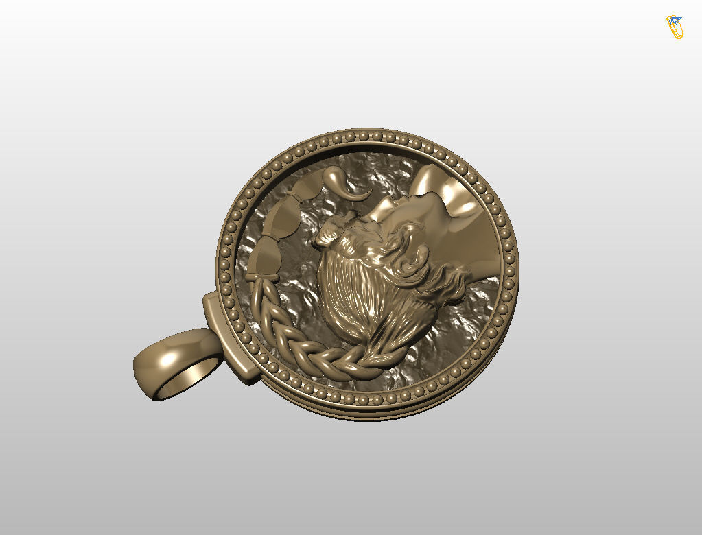 Horoscope Zodiac sign Scorpio pendant 3D print model_27
