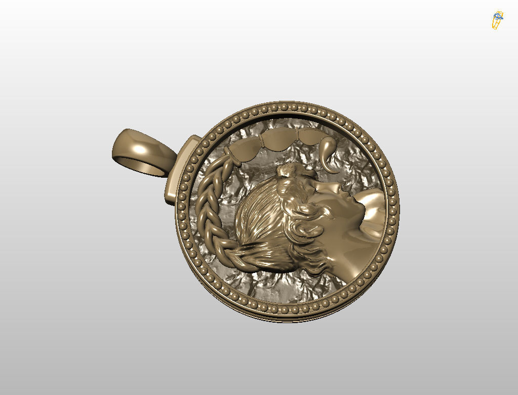 Horoscope Zodiac sign Scorpio pendant 3D print model_25