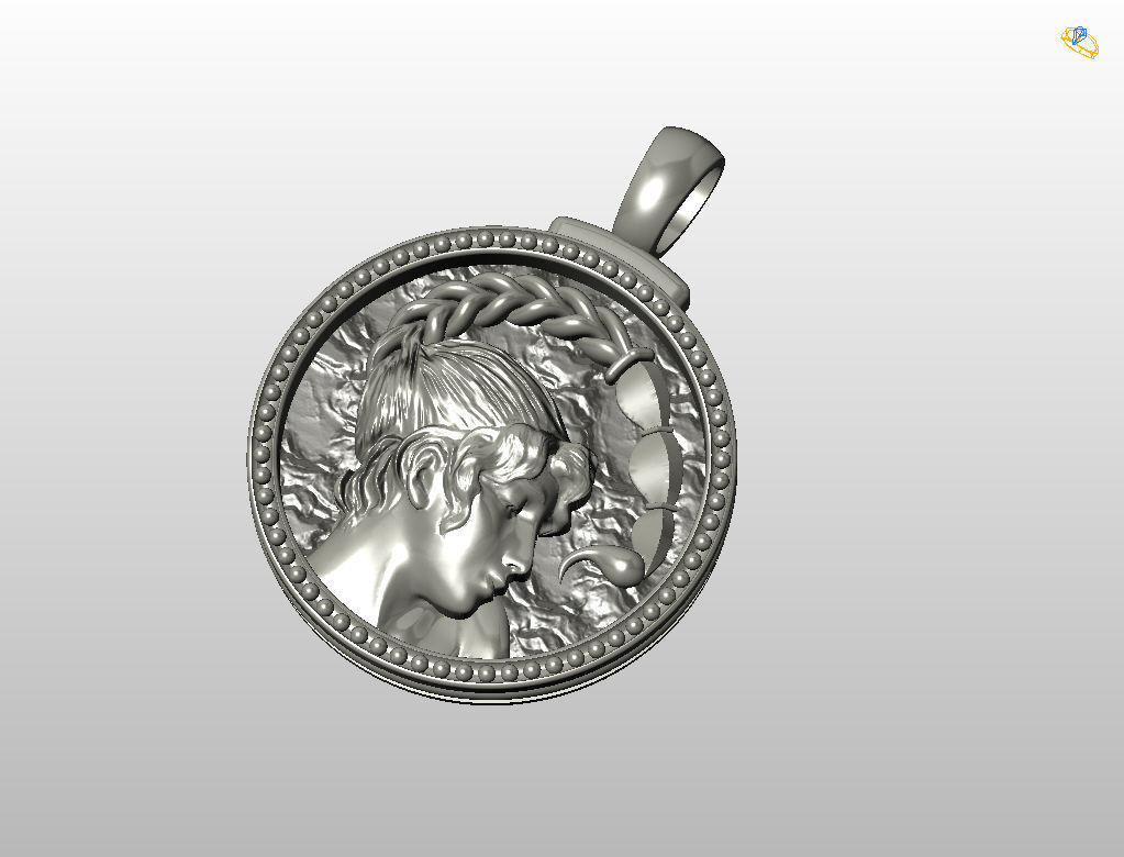 Horoscope Zodiac sign Scorpio pendant 3D print model_7