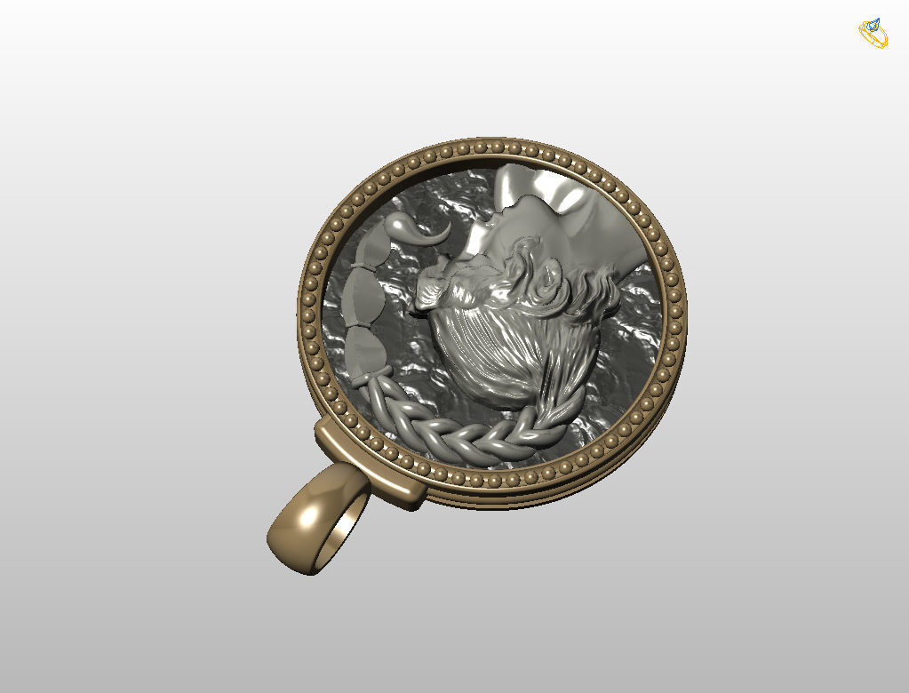 Horoscope Zodiac sign Scorpio pendant 3D print model_40