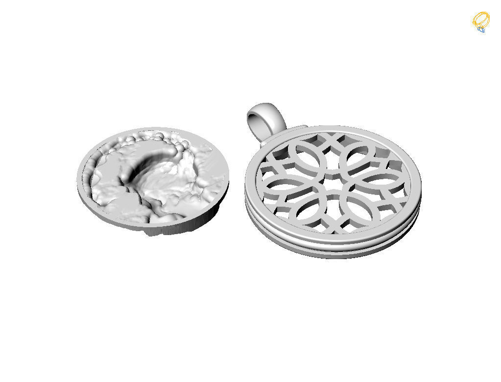 Horoscope Zodiac sign Scorpio pendant 3D print model_52