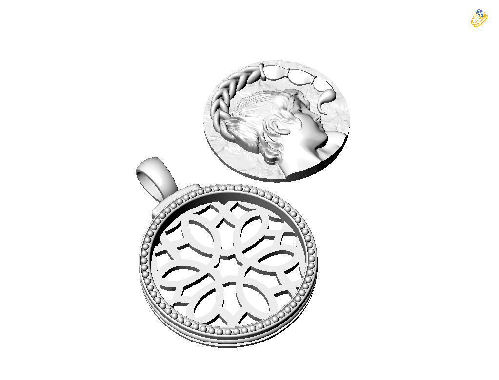 Horoscope Zodiac sign Scorpio pendant 3D print model_50