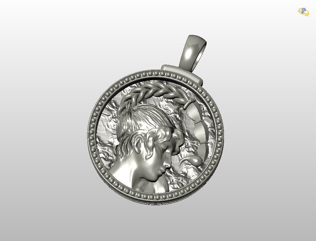 Horoscope Zodiac sign Scorpio pendant 3D print model_21