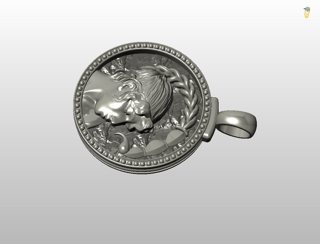 Horoscope Zodiac sign Scorpio pendant 3D print model_10