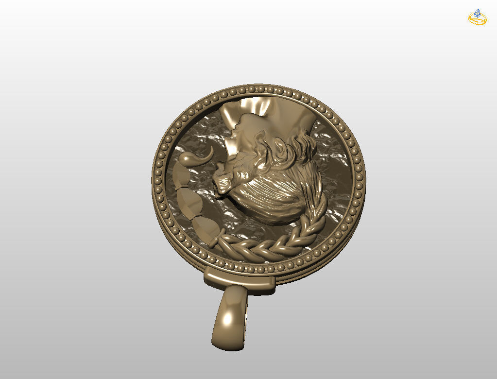 Horoscope Zodiac sign Scorpio pendant 3D print model_29