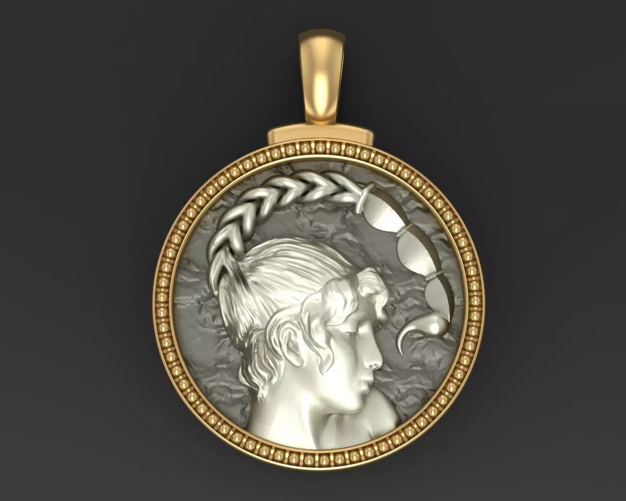 Horoscope Zodiac sign Scorpio pendant 3D print model_0