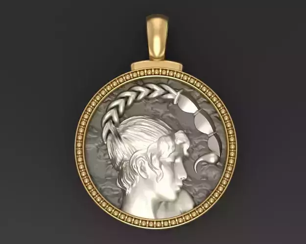 Horoscope Zodiac sign Scorpio pendant 3D print model