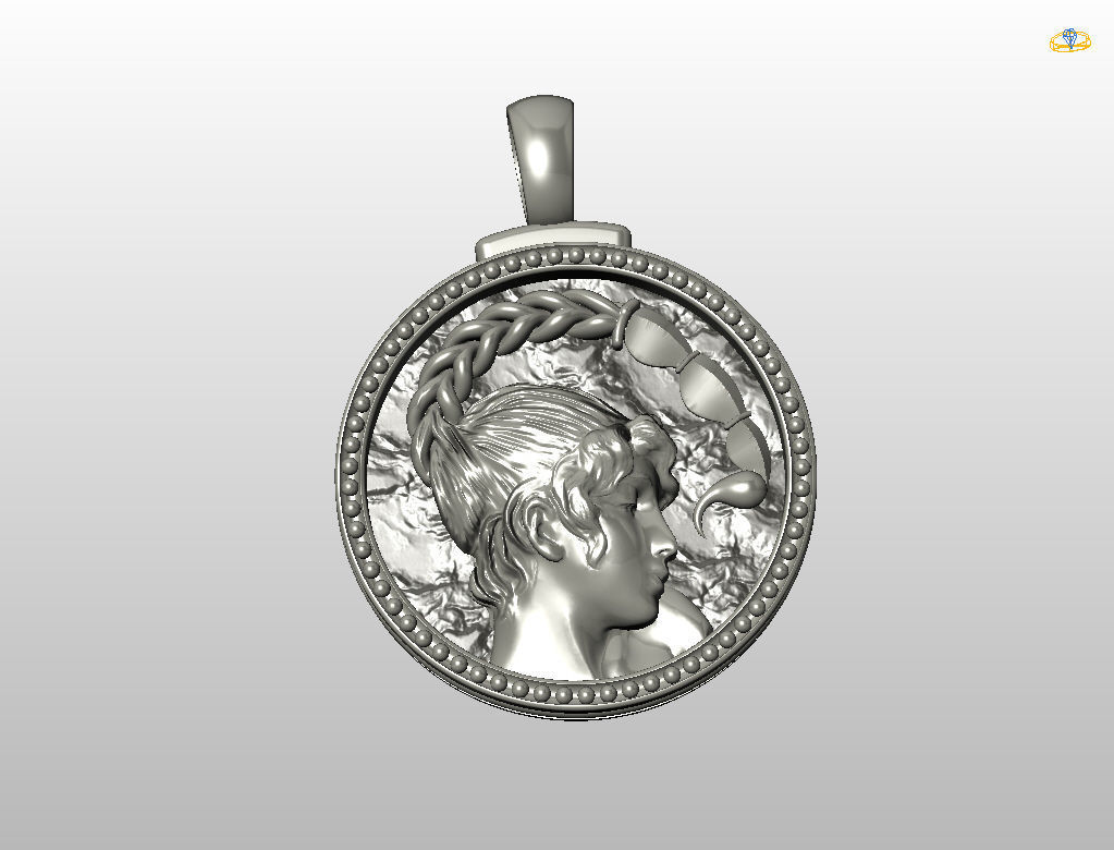 Horoscope Zodiac sign Scorpio pendant 3D print model_20
