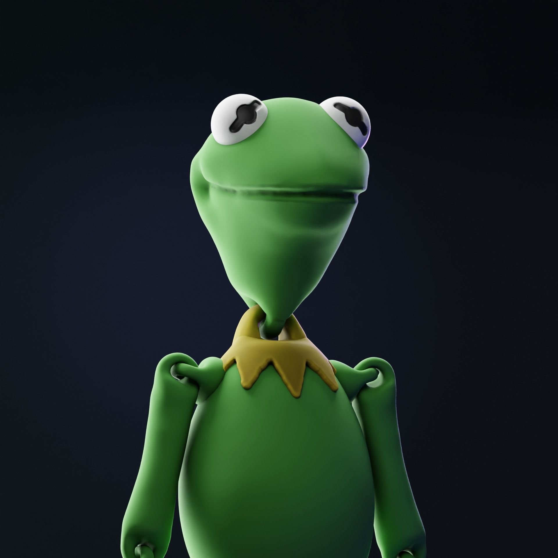 KERMIT FROG FLEXI PRINT-IN-PLACE 3D print model_1