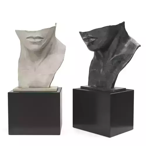 Face half sculpture