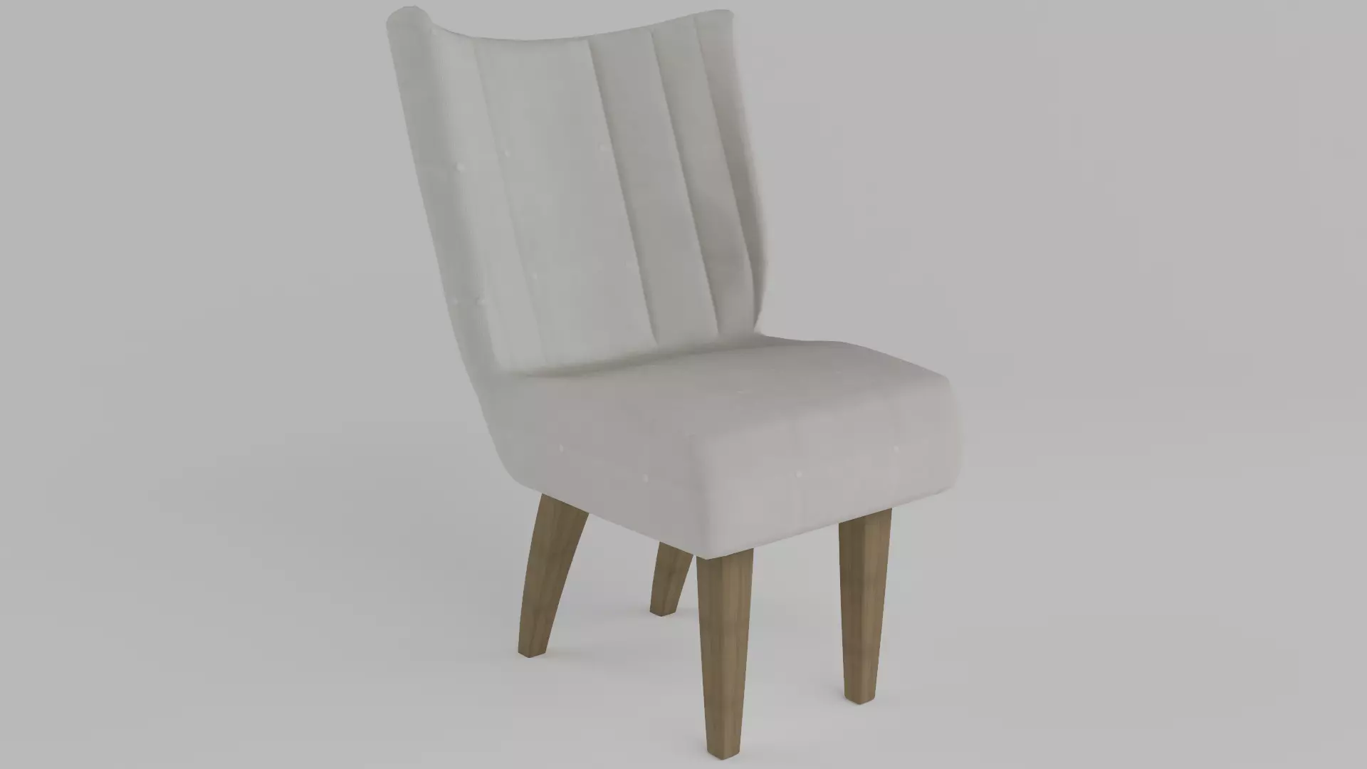 chair dining with wooden legs 3D model_0
