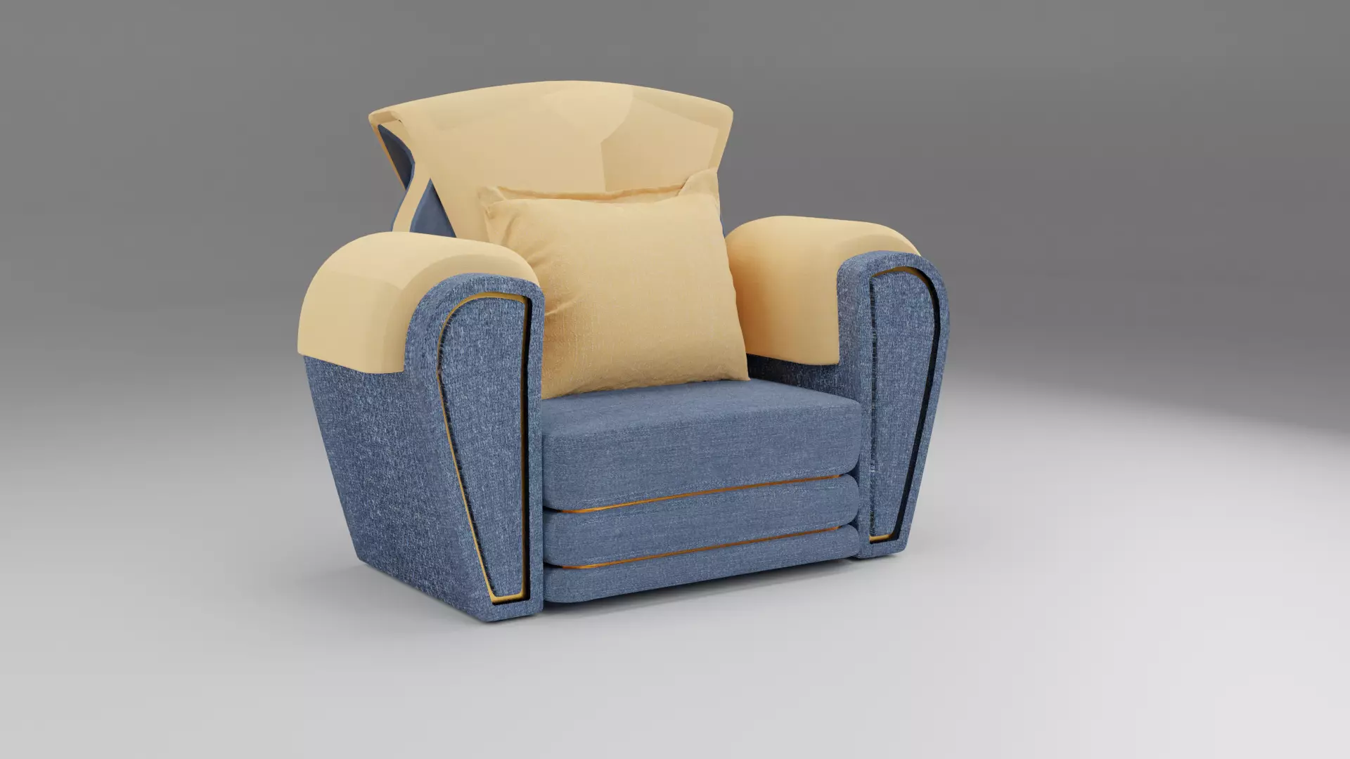 armchair recliner chair 3D model