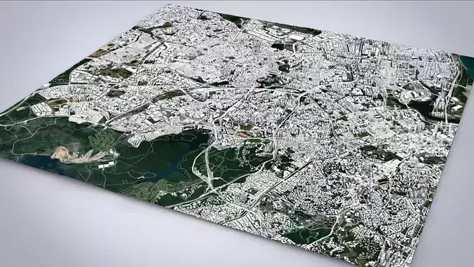 Cityscape Singapore Malaysia 3D model