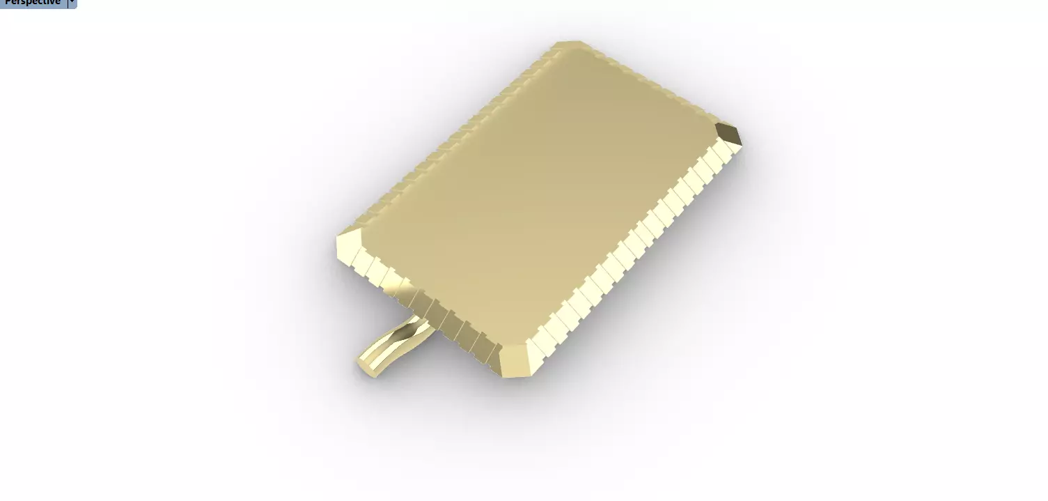 ID Bar Pendant 3d Model 3D print model_0