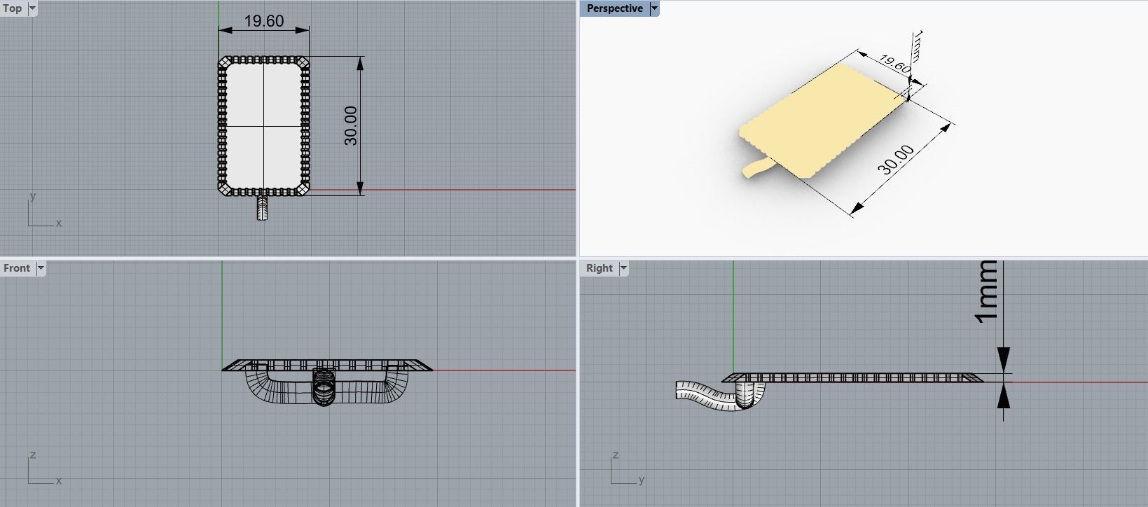 ID Bar Pendant 3d Model 3D print model_4