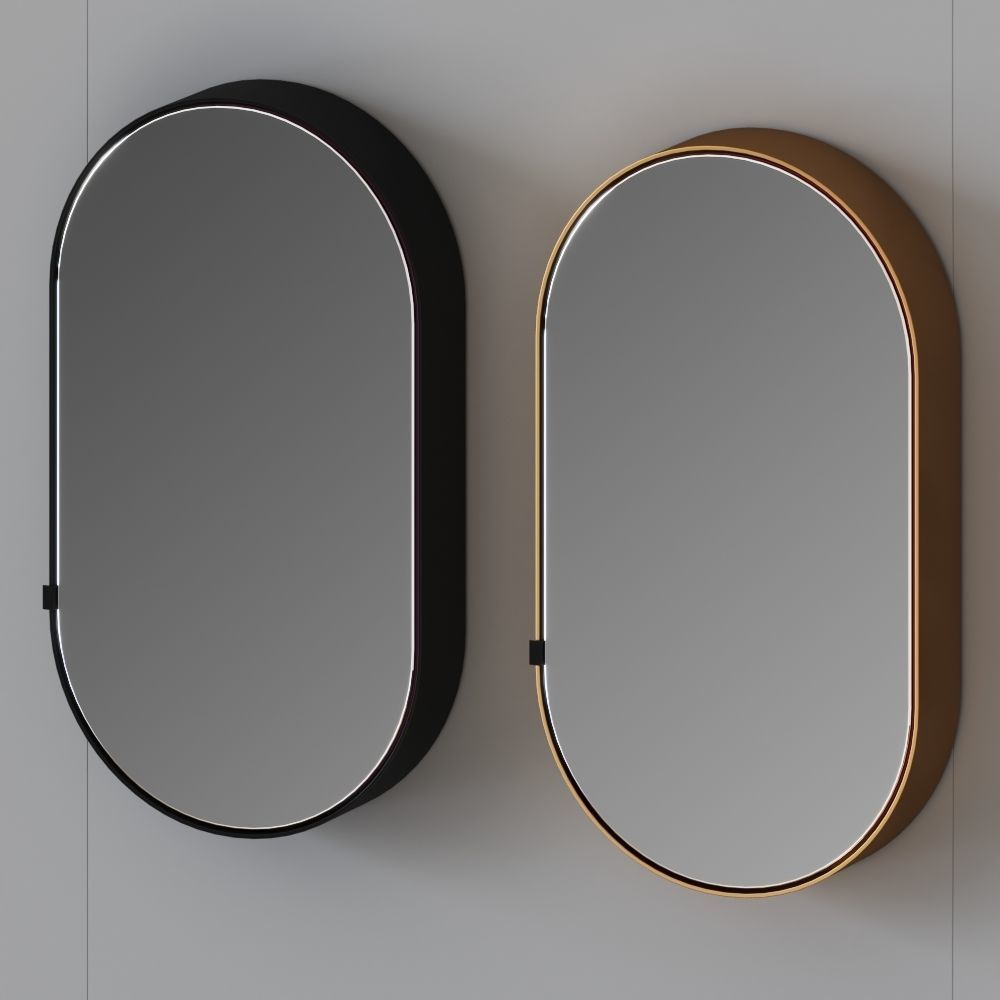 Oval Box mirror by Cielo 3D model_1