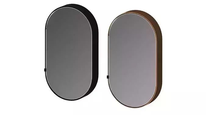 Oval Box mirror by Cielo 3D model