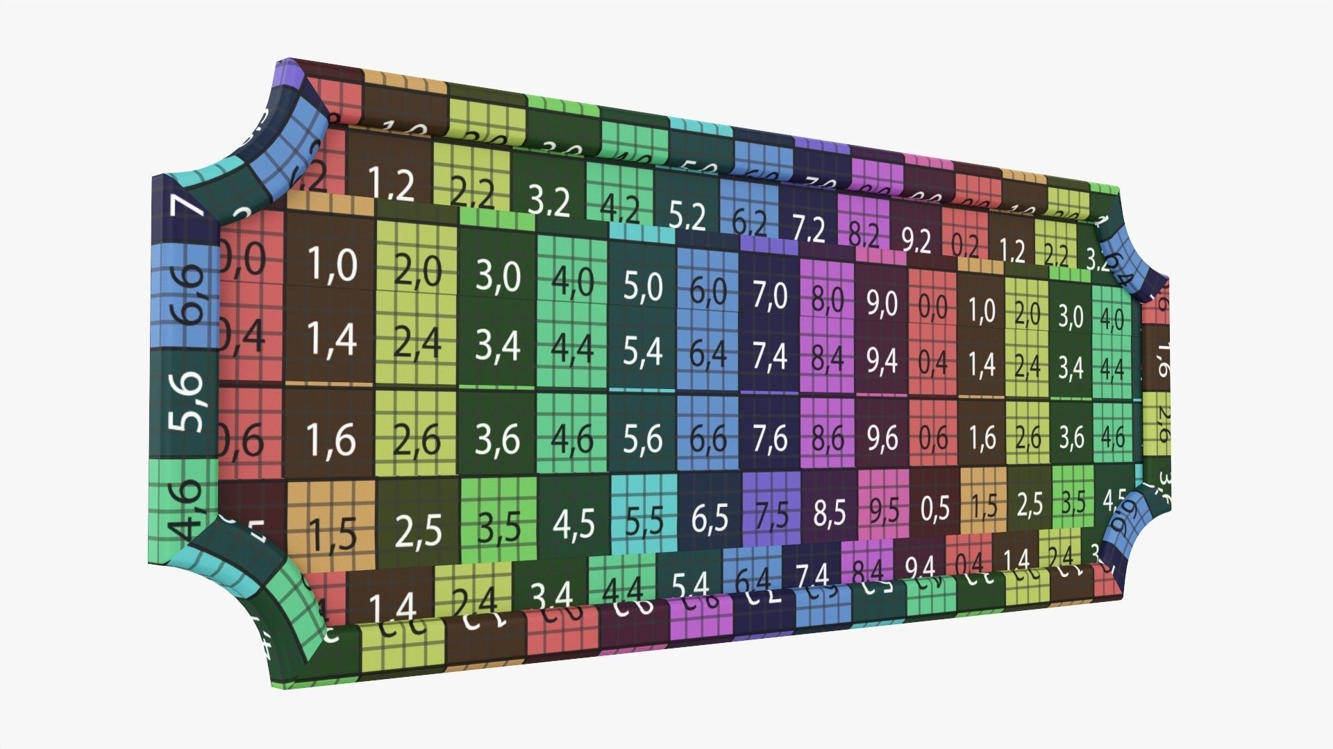 Wooden plate decorative  3D model_7