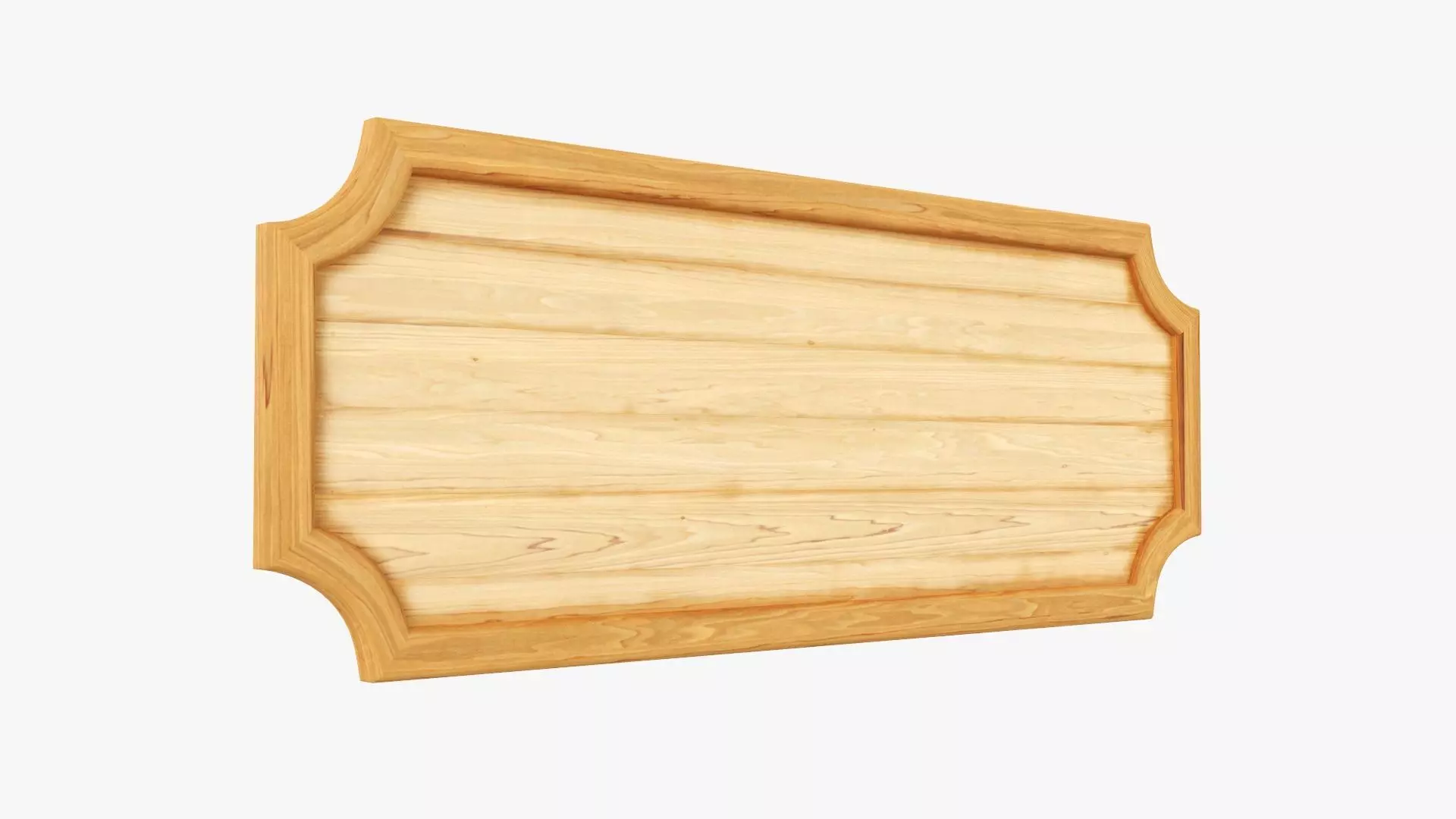 Wooden plate decorative  3D model_0