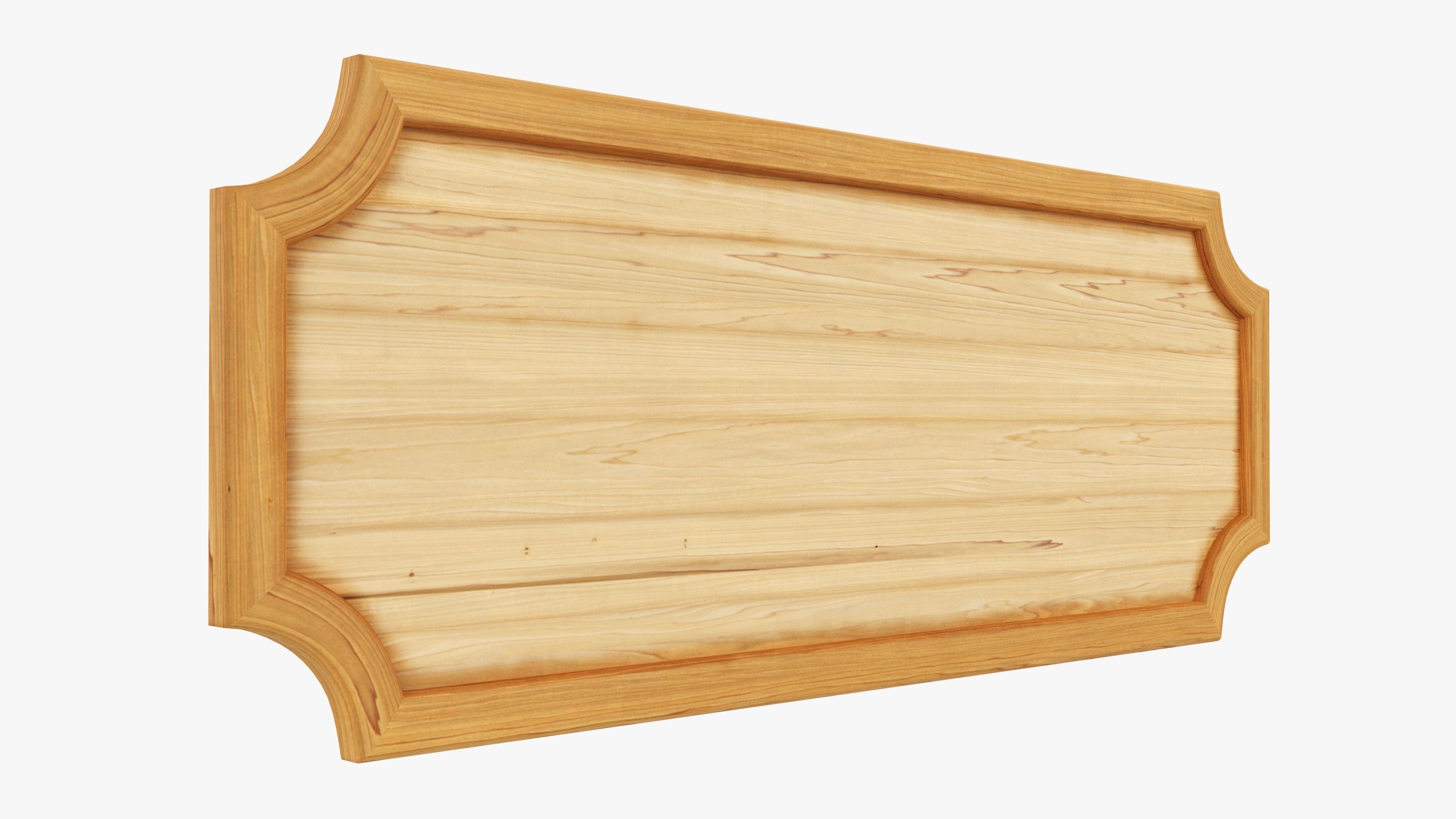 Wooden plate decorative  3D model_2