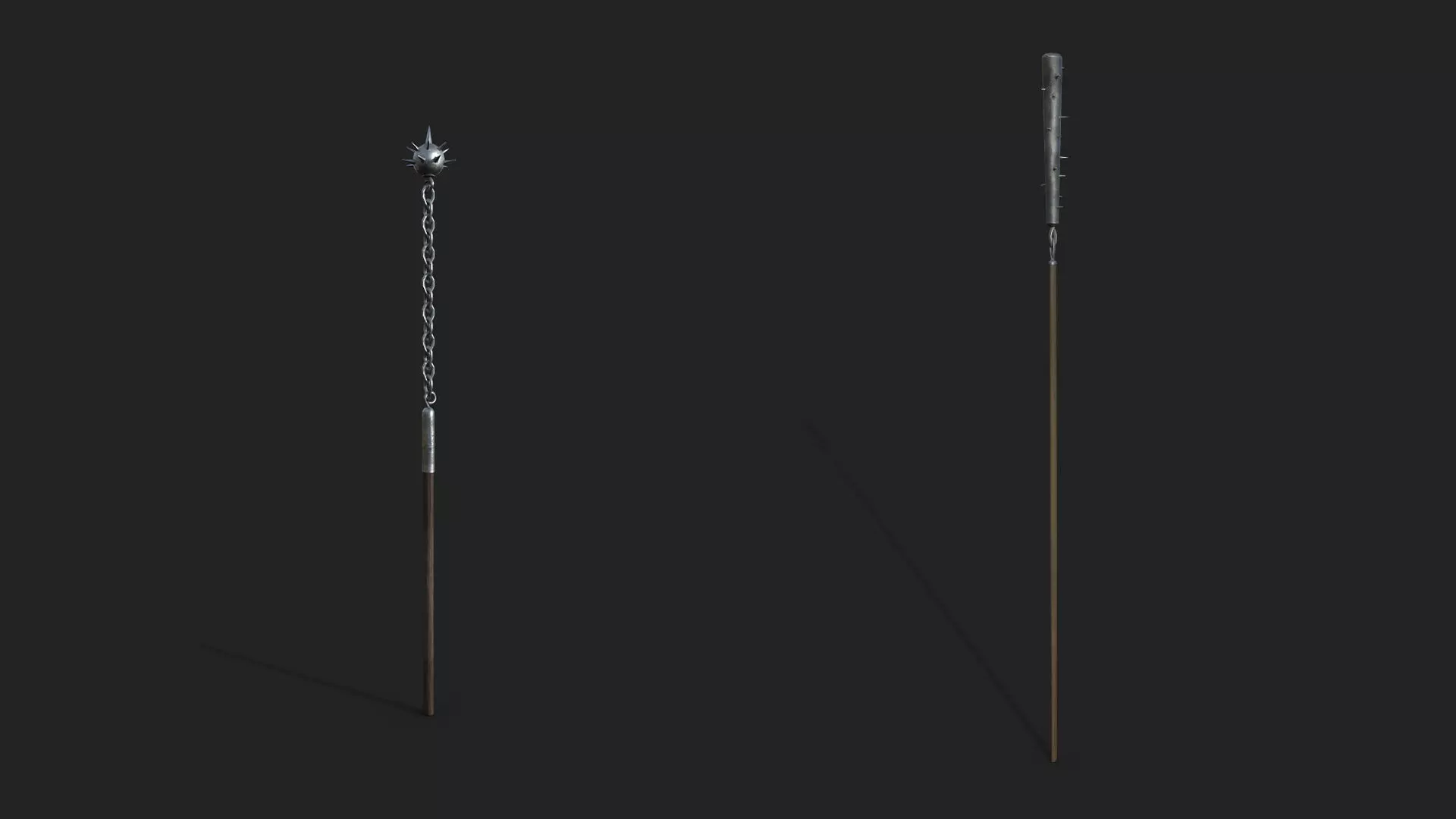 Realistic Medieval Flails Low-poly 3D model_0