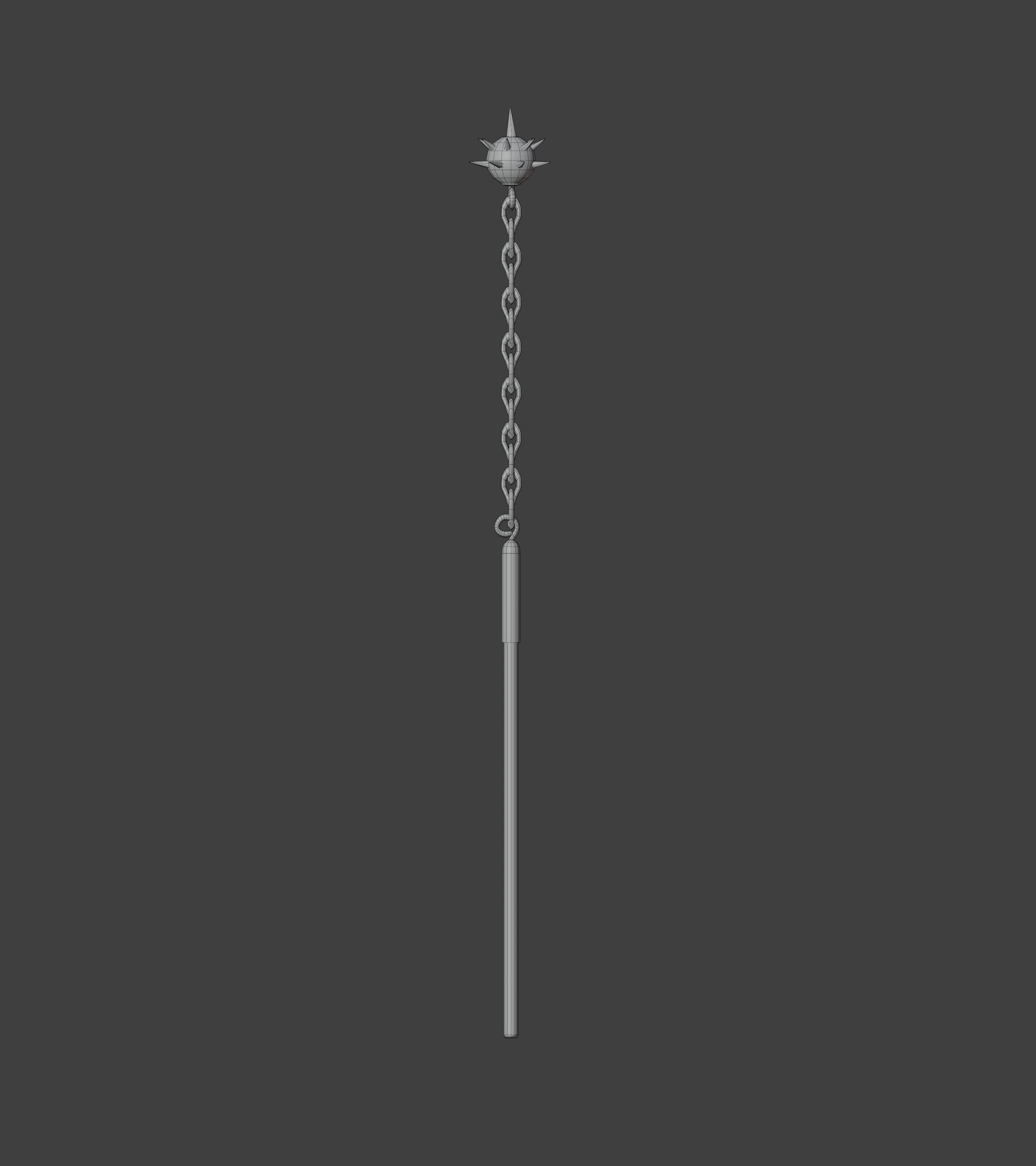Realistic Medieval Flails Low-poly 3D model_6