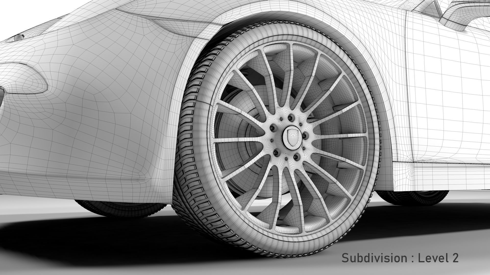 Porsche 911 Yellow 3D model_37