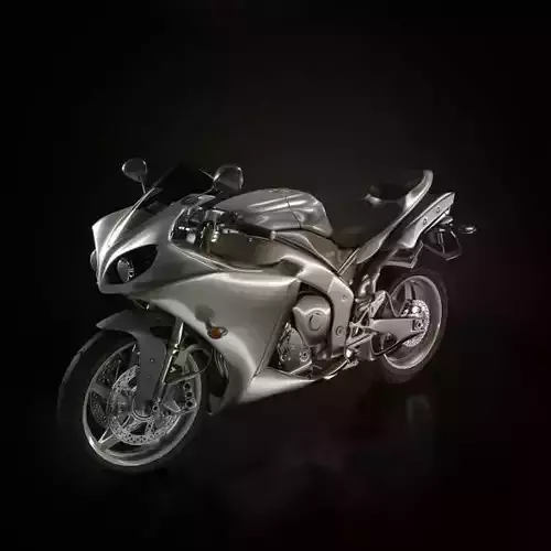 Silver Sport Motorcycle