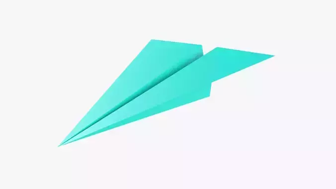 Paper airplane 01 3D model
