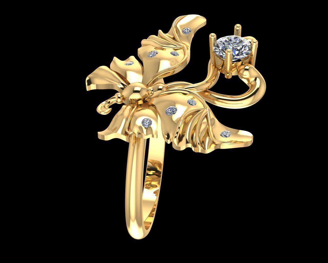 Butterfly Ring  3D print model_10