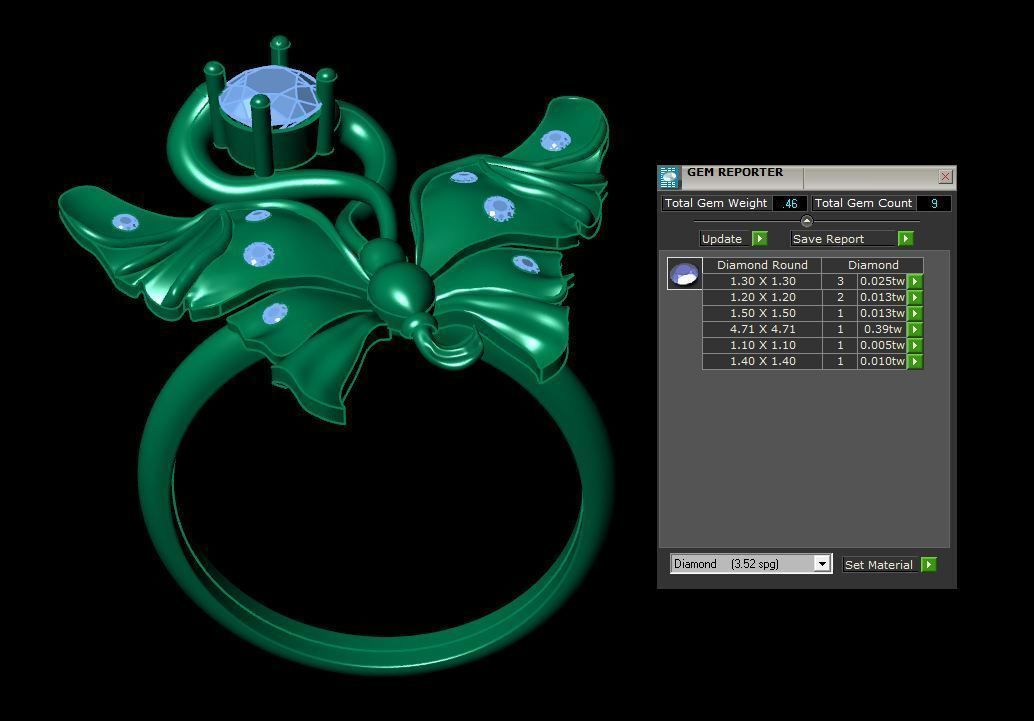 Butterfly Ring  3D print model_4