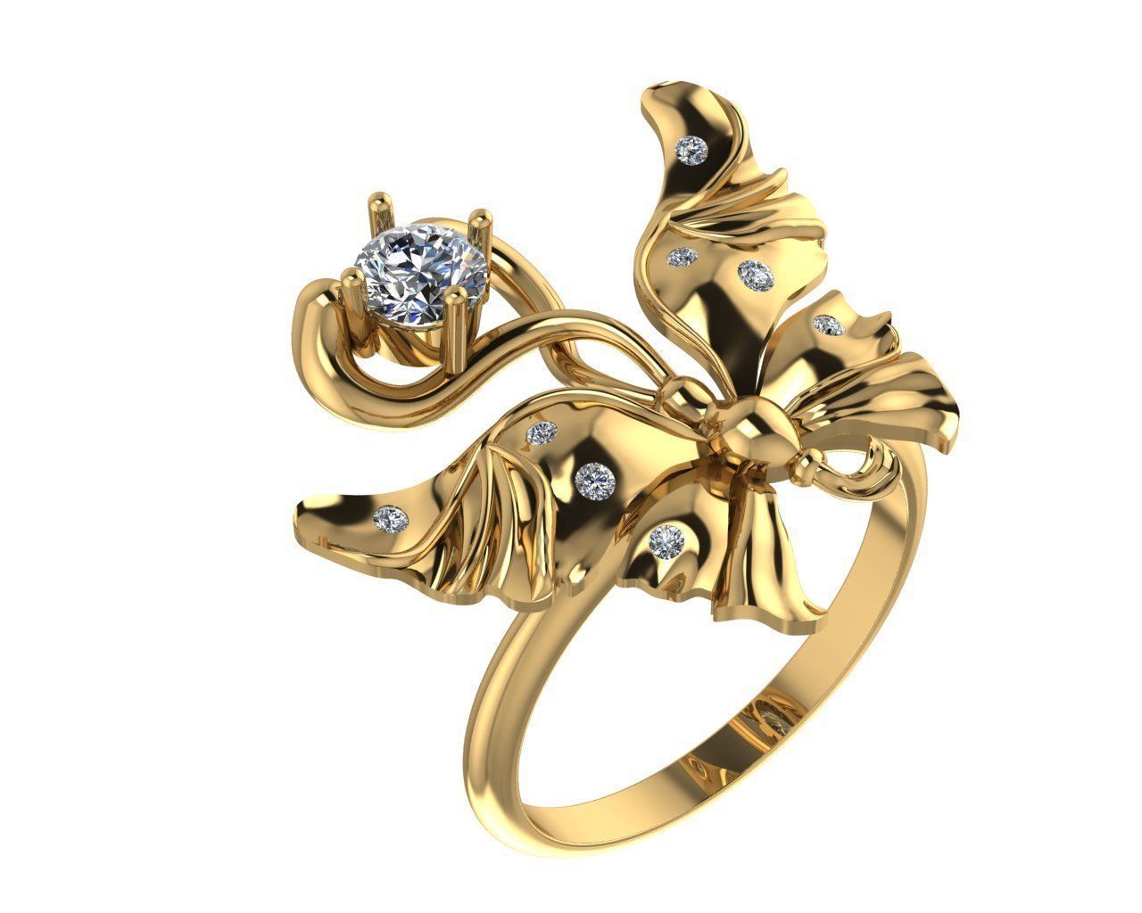 Butterfly Ring  3D print model_2