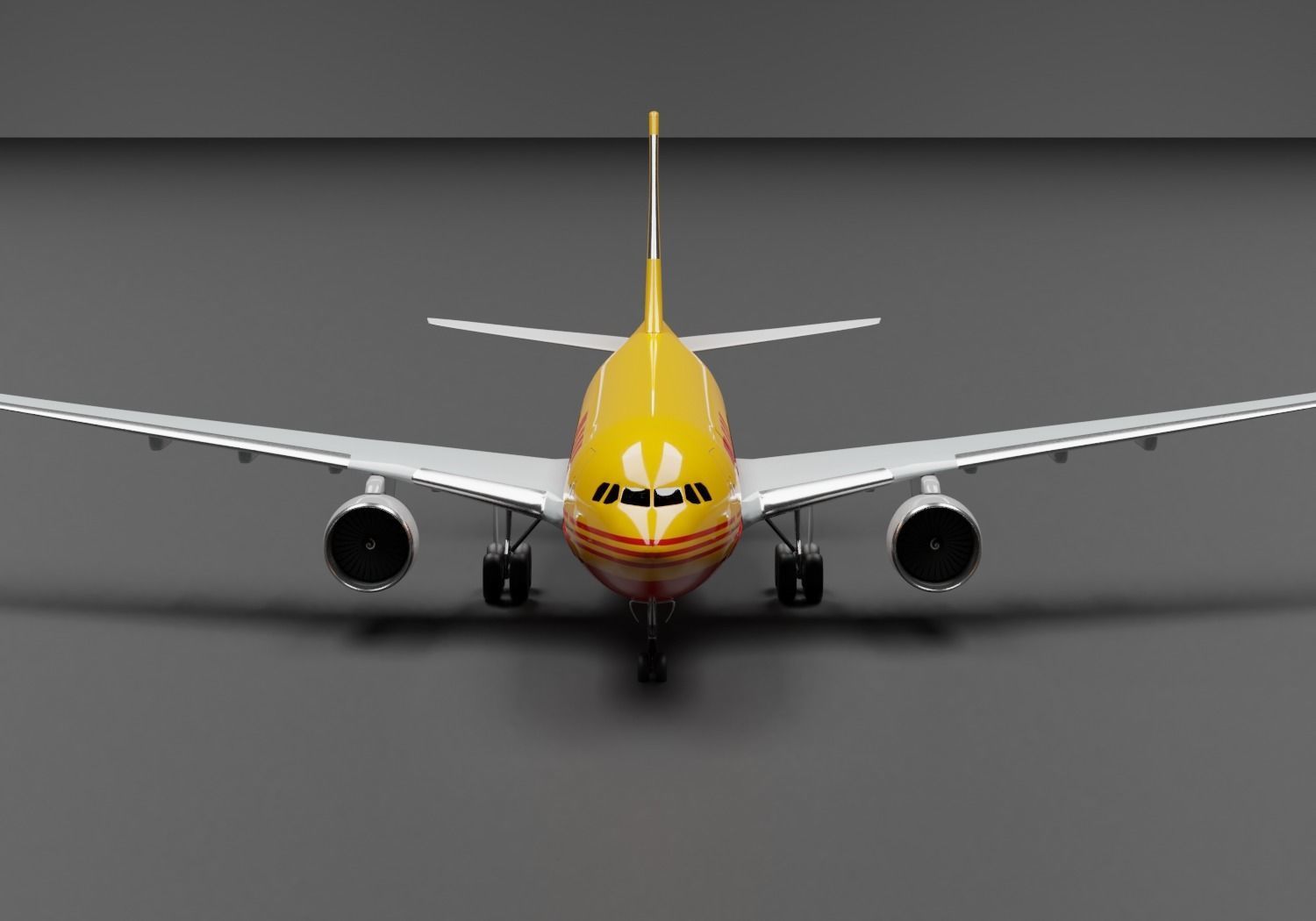 Airbus A300 DHL Cargo Livery 3D model_4
