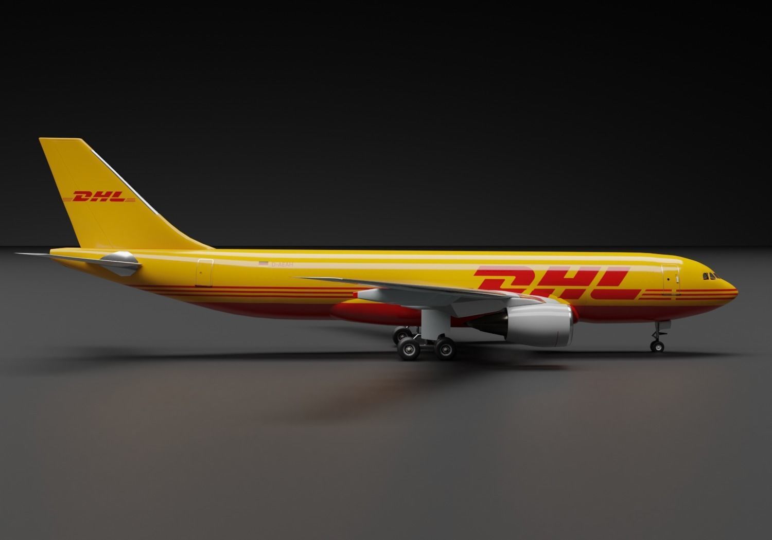 Airbus A300 DHL Cargo Livery 3D model_2