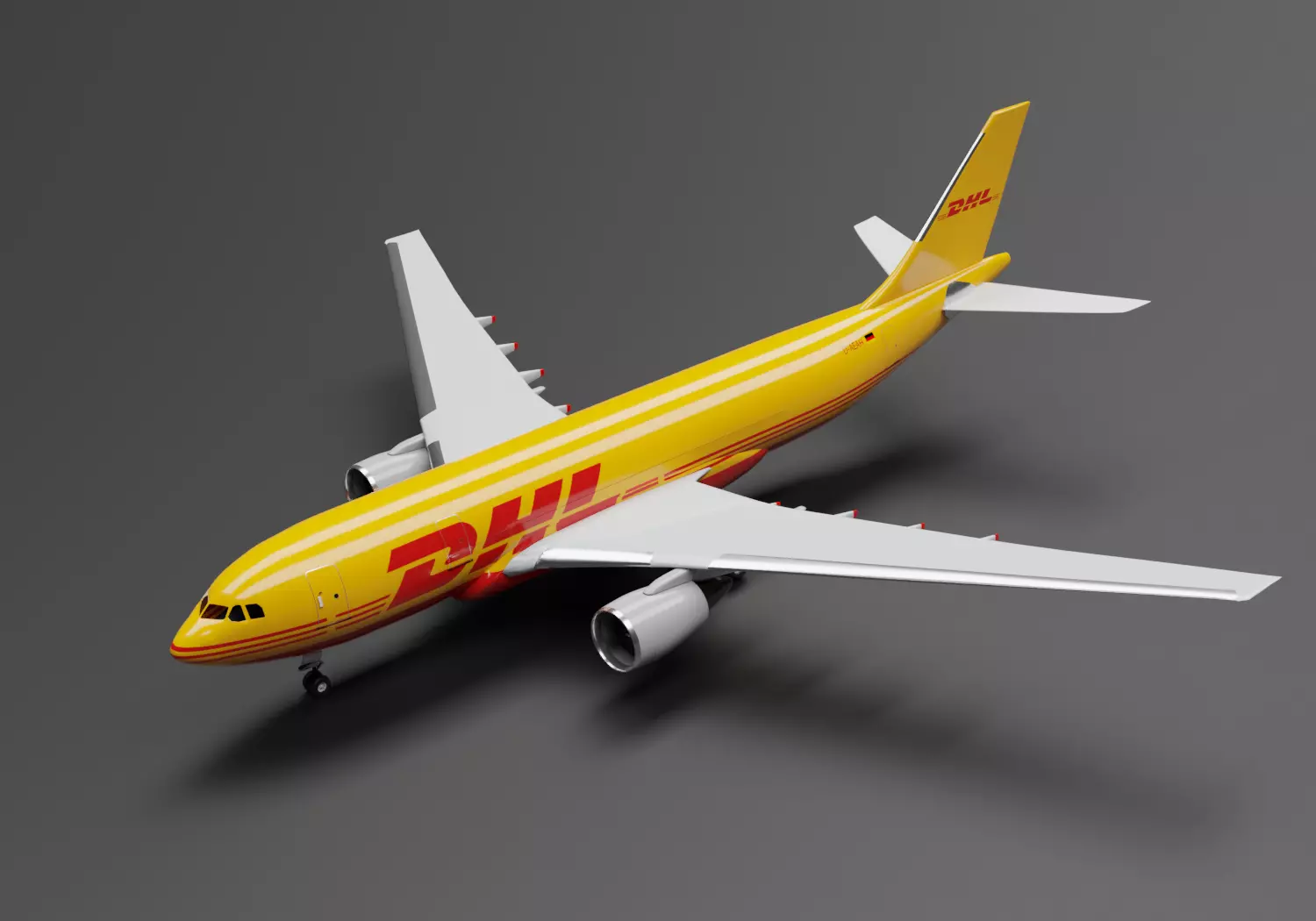 Airbus A300 DHL Cargo Livery 3D model_0