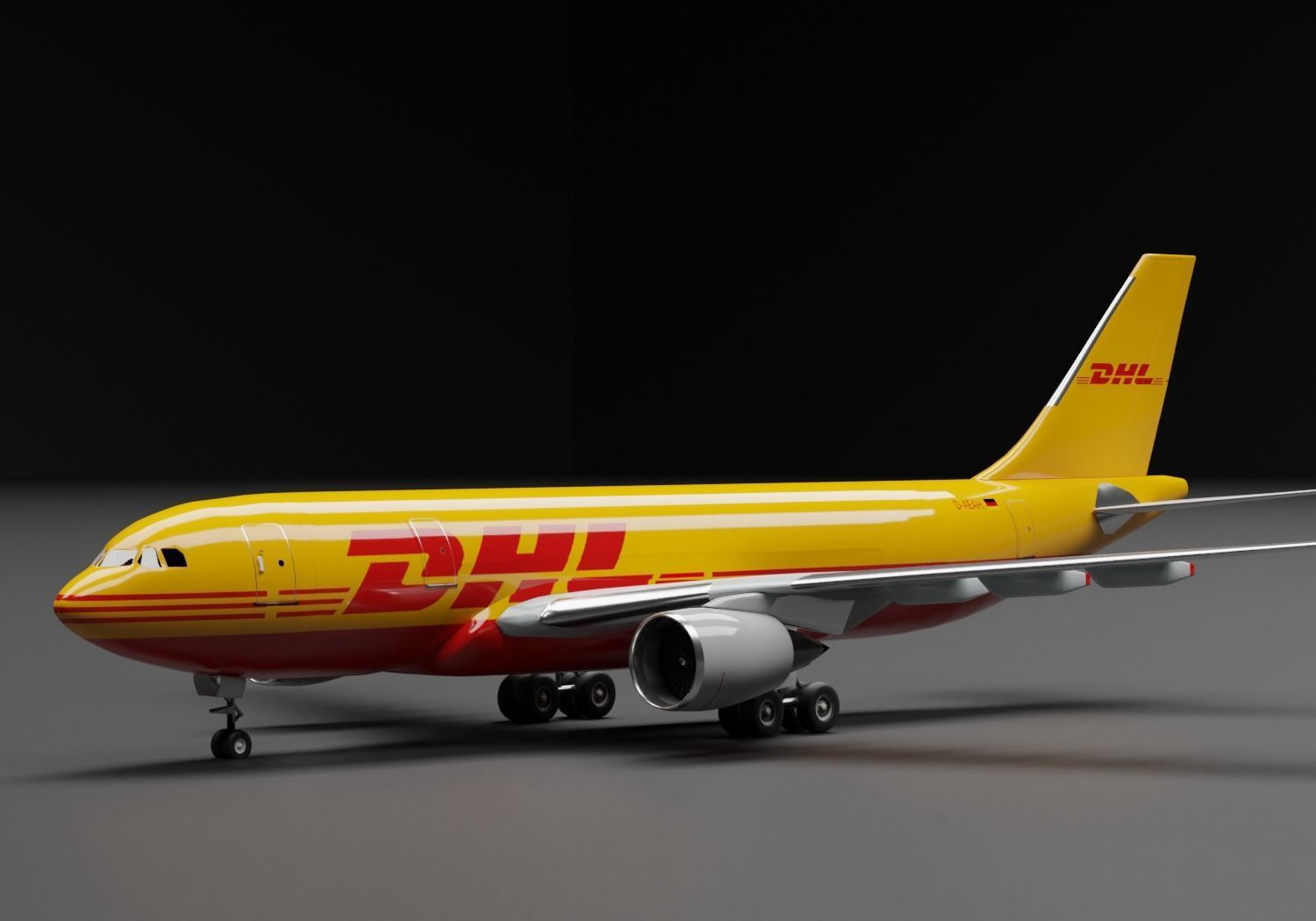 Airbus A300 DHL Cargo Livery 3D model_3