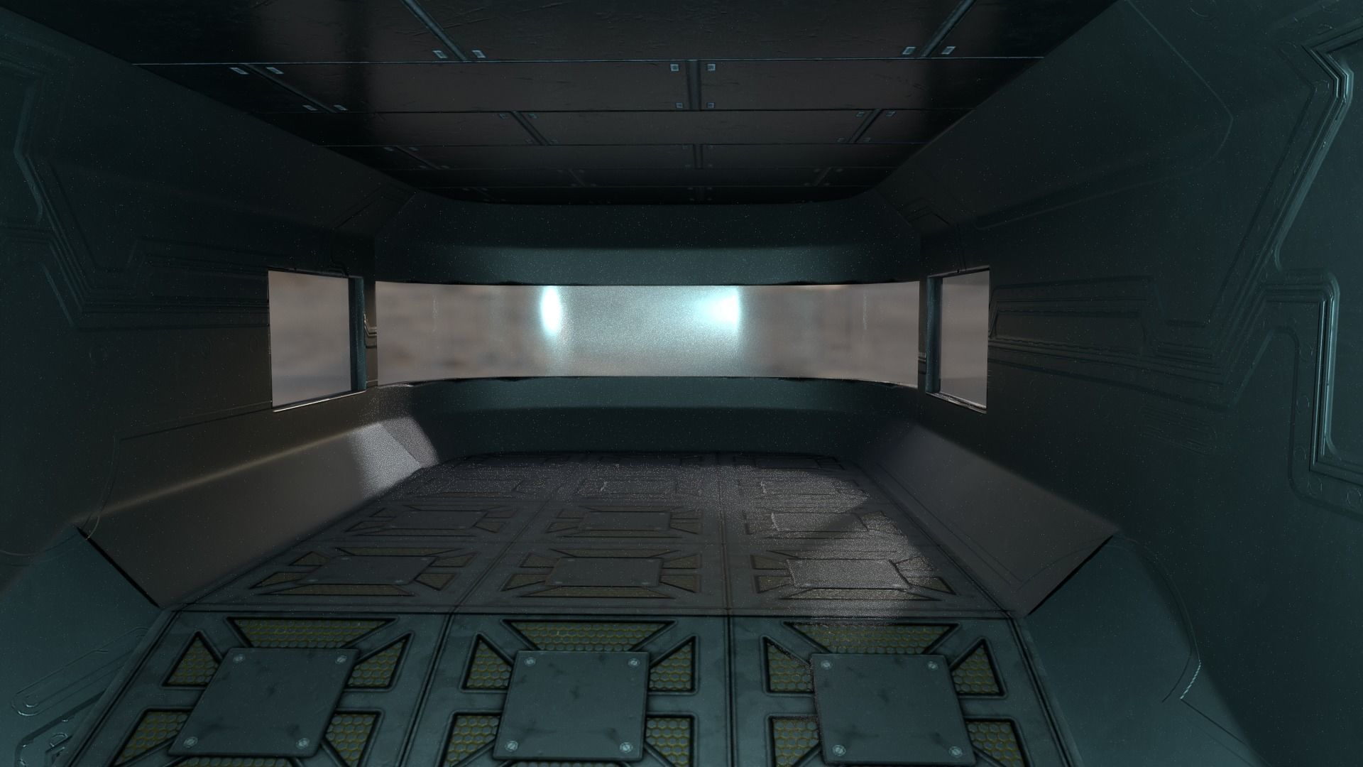 Space building Low-poly 3D model_16