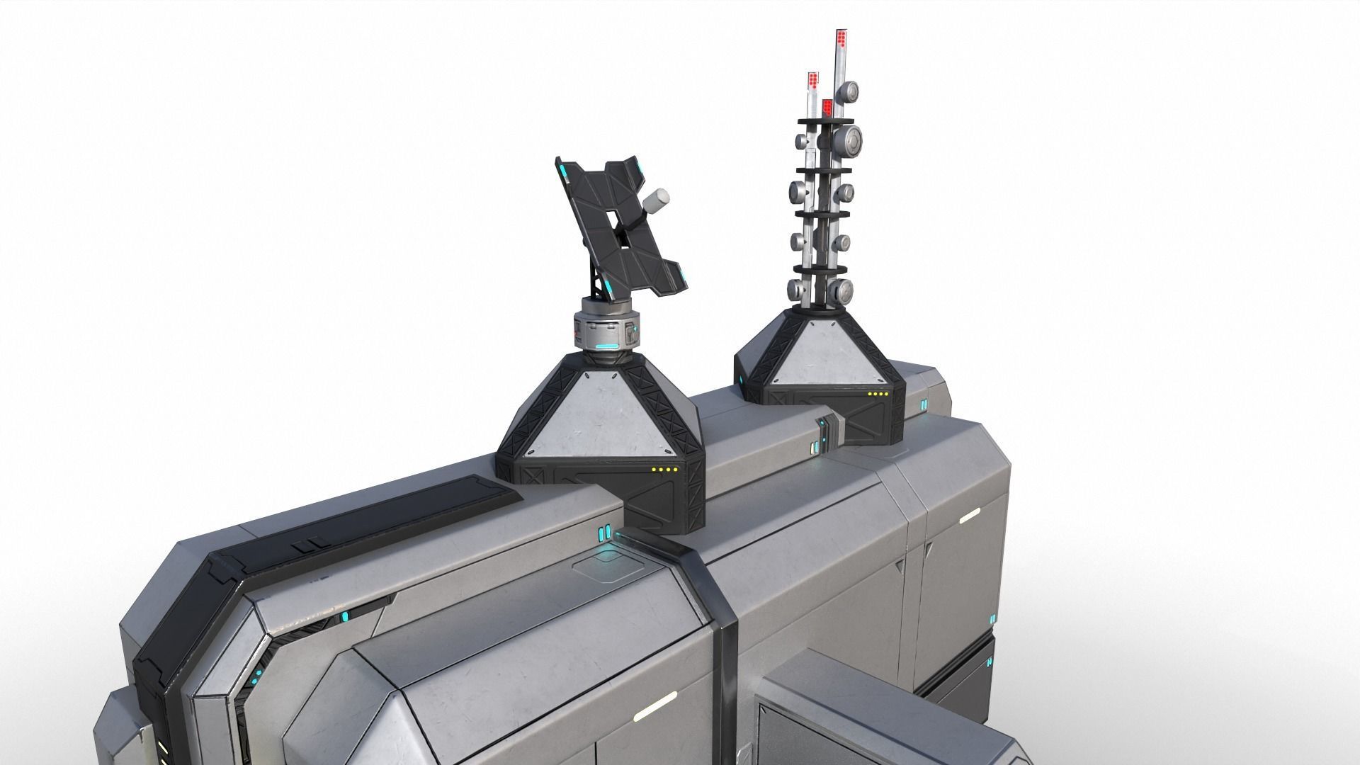 Space building Low-poly 3D model_20