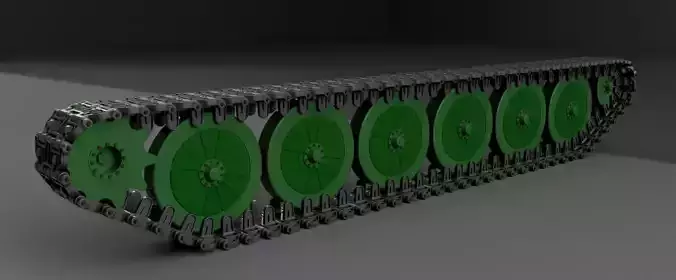 Shilka zsu234 track chain 3D model